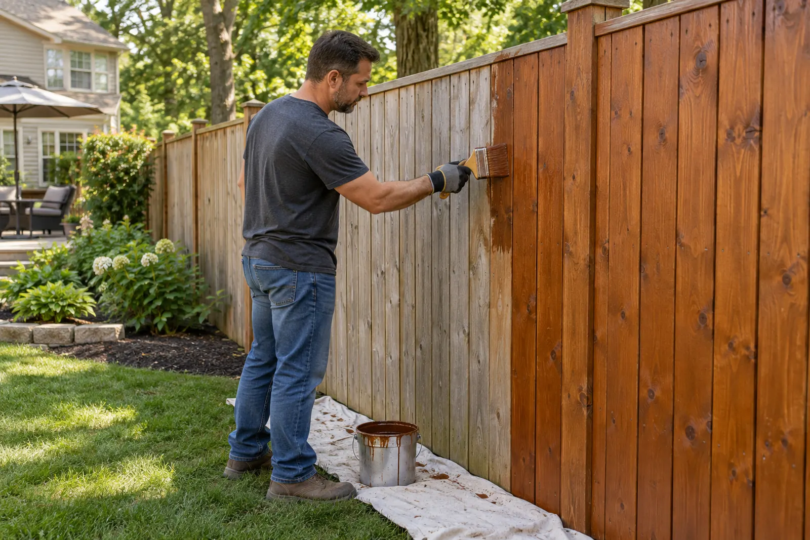 Fence Staining by The Fence Repair Guys of Glen Burnie
